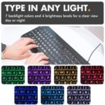 X9 Large Print Backlit Computer Keyboard - Easy to See Big Letters - Lighted USB - Image 3