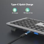 TECKNET Bluetooth Keyboard Rechargeable, 4-Device Free Switching (2.4G+BT) - Image 3