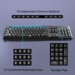 Redragon Wireless Keyboard, 2.4G Full-Sized Ergonomic Wireless Computer Keyboard - Image 3