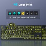 KOPJIPPOM Large Print Backlit Wireless Keyboard - Image 3