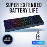 KLIM Chroma Wireless Keyboard – RGB Backlit Gaming, Rechargeable Battery - Image 3