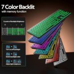 Hamile Large Print Light Up Keyboard, USB Silent Wired Keyboard - Image 3