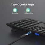 TECKNET Bluetooth Keyboard Rechargeable Ultra-Slim Full Size - Image 3