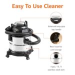Amazon Basics Wet Dry Shop Vacuum Cleaner, 4 Gallon, 3 HP Stainless Steel - Image 3