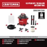 CRAFTSMAN CMXEVBE17595 16 Gallon 6.5 Peak HP Wet Dry Shop Vacuum - Image 3