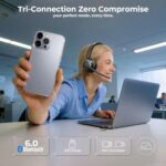 Wireless Headset with Mic for Work, USB A/C Dongle - Image 3