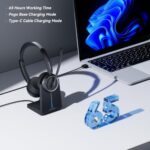 Wireless Headset with Mic for Work, Bluetooth Headset with (B0DHH5WJSF) - Image 3