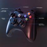 W&O Wireless Controller Compatible with Xbox 360 2.4GHZ Gamepad Joystick - Image 3