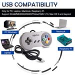 2 Pack USB Controller for SNES Retro Gaming, miadore SNES USB Classic Gamepad - Image 3