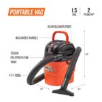 Armor All® AA155 1.5-Gallon 2 Peak HP Portable Wet/Dry Vacuum, Orange - Image 3