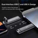 SSK 1TB USB Drive,External SSD Fast 550MB/s 2-in-1 Dual-Drive Type C+ A USB3.2 - Image 3