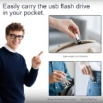 Swivel Design 16GB USB Flash Drive with Keychain - Image 3