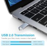 ABLAZE 8GB Flash Drive 10 Pack, Metal USB 2.0 Thumb Drives with Keychains USB - Image 3