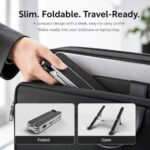 Laptop Stand with Foldable USB Hub, Adjustable Ergonomic Desk Riser - Image 3