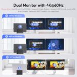USB C Laptop Docking Station Dual Monitor, 11 in 1 Vertical Dock with 2 HDMI 4K - Image 3