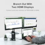 Plugable Universal Laptop Docking Station Dual HDMI Monitor for Windows and Mac - Image 3