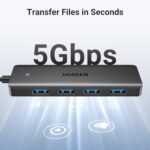 UGREEN USB 3.0 Hub, 4 Ports USB A Splitter Ultra-Slim USB Expander, 0.5 ft - Image 3