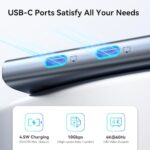 USB C to USB C Hub Dual Monitor, USBC Splitter with 4K@60Hz DP Alt Mode Video - Image 3