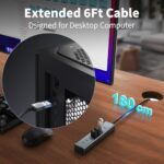6Ft 7-Port USB Hub 3.0 for Desktop, 4 USB-A & 3 USB-C Ports Aluminium 5Gbps USB - Image 3