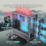 Antec Flux Pro, 6 x PWM Fans Included, High-Airflow Front Panel with Walnut Wood - Image 3