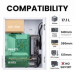 Zalman CUBIX Compact Mini Tower mATX Micro-ATX PC Case, White - Image 3