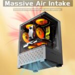 Micro ATX Case, MATX,ITX PC Case with 2 X 120mm ARGB Fan Pre-Installed - Image 3
