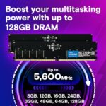 Crucial 32GB DDR5 RAM Kit (2x16GB), 5600MHz (or 5200MHz) Desktop Memory - Image 3