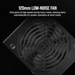 CORSAIR CX650 80 Plus Bronze Non Modular Low-Noise ATX 650 Watt Power Supply - Image 3