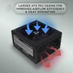Apevia SPIRIT600W Spirit 600W ATX Power Supply, 120MM Fan, All Protections - Image 3