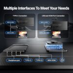 Setclod 23.8" Large Portable Monitor, 1080P FHD 100Hz Laptop Screen Extender - Image 3