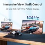 InnoView Large Portable Monitor 23.8inch FHD 1080P 144Hz USB-C - Image 3