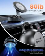 Jononser Suction Phone Mount for Car Dashboard/Windshield - 360°Adjustable - Image 3