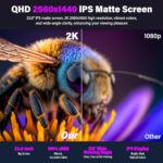 2K 180Hz Portable Gaming Monitor, 23.8" 2560x1440 QHD Fast IPS ∆E<2 100% sRGB - Image 3