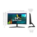 Samsung 24" Essential S3 (S36GD) Series FHD 1800R Curved Computer Monitor - Image 3