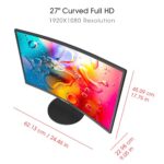 Sceptre Curved 27-inch Prime Monitor up to 100Hz 1080p, HDMI x2, VGA, 99% sRGB - Image 3