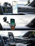 Wireless Car Charger, 15W Fast Charging Auto Clamping Phone Holders for Your Car - Image 3