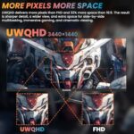 Gawfolk 34 Inch Ultrawide Gaming Monitor, 165Hz UWQHD (3440x1440) IPS Computer - Image 3