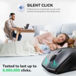 TECKNET 2.4G Wireless Mouse, 4800 DPI Ergonomic Computer Mouse, USB, Grey - Image 3