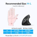 TECKNET Ergonomic Mouse, Wireless Bluetooth Vertical Mouse - Image 3