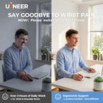 Uineer Ergonomic Wireless Vertical Mouse, 3-Mode Bluetooth 5.0/4.0 & 2.4GHz - Image 3