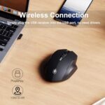 Uineer Wireless Mouse, 2.4GHz Rechargeable Computer Mouse, Battery Display - Image 3