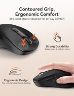 TECKNET Bluetooth Mouse for Laptop, Tri-Mode Wireless Mouse for MacBook - Image 3