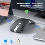 Bluetooth Wireless Arc Travel Mouse, Bluetooth 5.0/4.0 & 2.4G Tri-Mode - Image 3