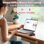 E-YOOSO Premium Wireless Bluetooth Versatile Mouse,8000 DPI,6 RGB Backlit - Image 3