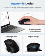 TECKNET Wireless Mouse Bluetooth 5.0/3.0 & 2.4G Rechargeable, Silent Clicks - Image 3