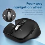 CITLLA Wireless Bluetooth Mouse (USB + BT1 + BT2), Full Size, 4-Way Scrolling - Image 3