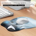 MROCO Ergonomic Mouse Pad with Gel Wrist Rest, 9.4 x 8.1 in, Cloud Forest - Image 3