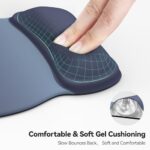 TECKNET Gel Ergonomic Mouse Pad with Wrist Rest, Non-Slip PU Base, Gradient - Image 3