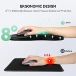 TECKNET Ergonomic Mouse Pad with Wrist Rest,Soft Comfortable Massage Design - Image 3