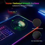 BladeHawks RGB Gaming Mouse Pad Extra Large Extended 31.5x12 Inch-Black - Image 3